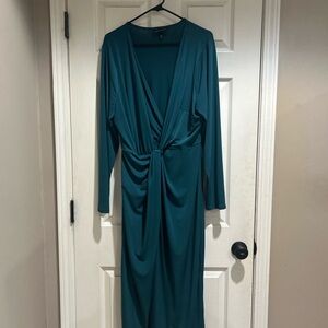 Lane Bryant Teal Wrap Dress
